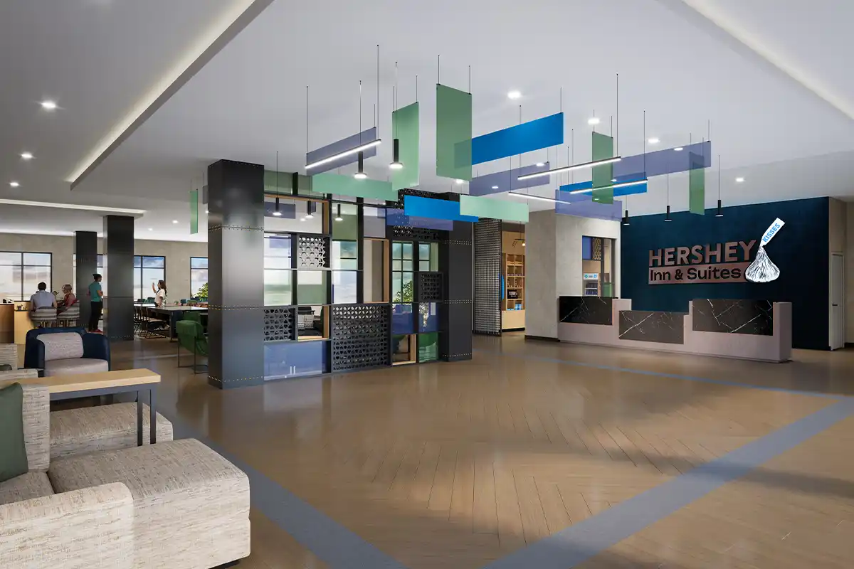 Hershey Inn & Suites lobby rendering