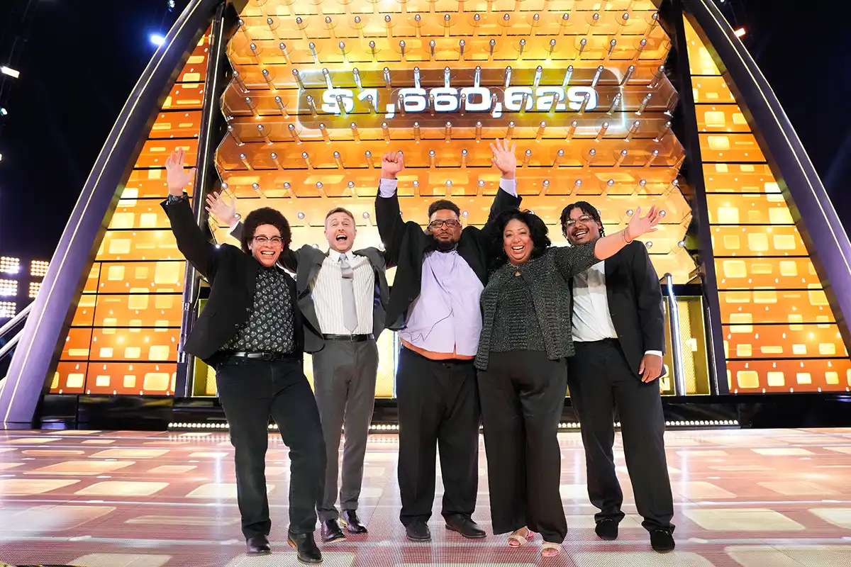 Steven and Seth Hardeman with family and The Wall host