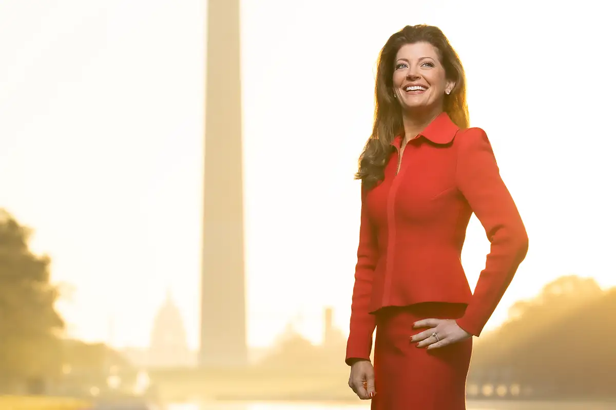 Norah O'Donnell on National Mall