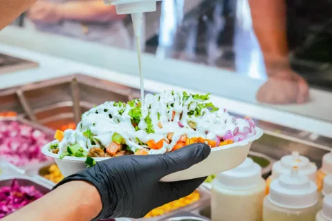 Flavor Hive worker preparing food