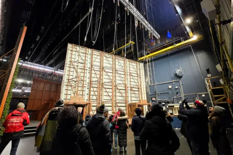 Wolf Trap tour, people looking at Flywall