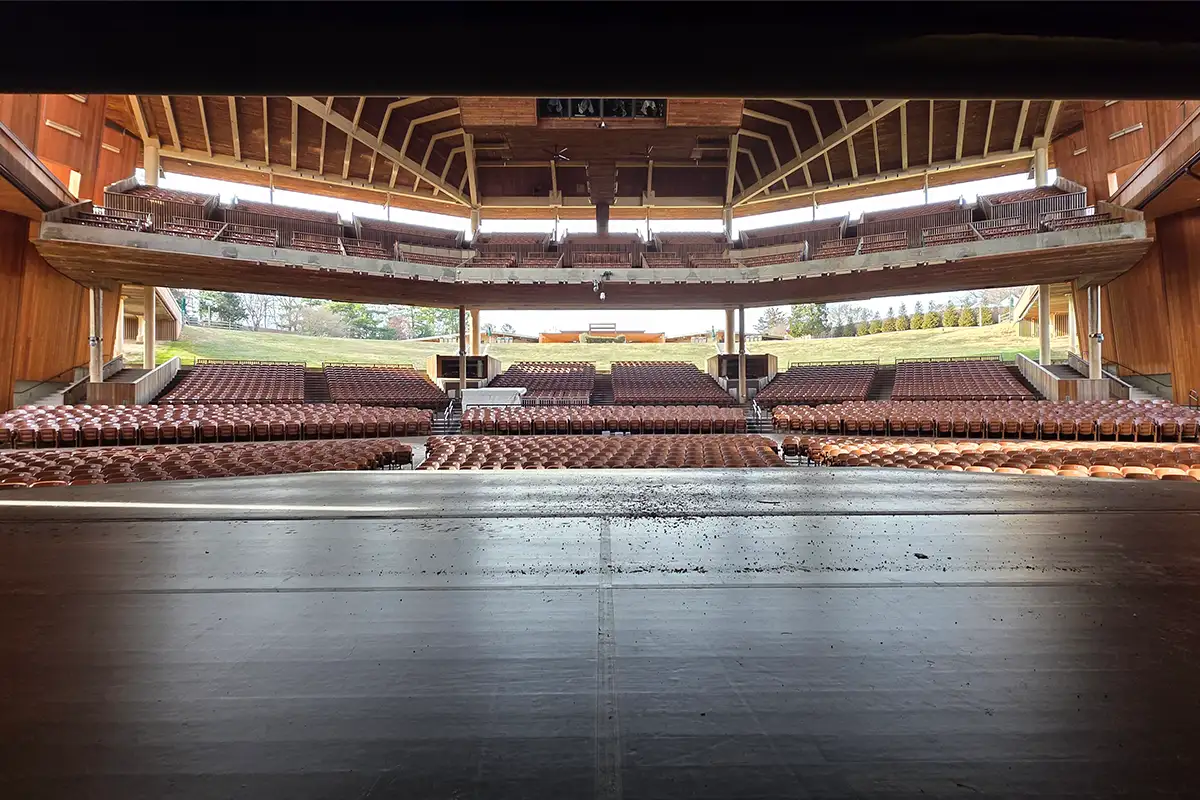 Wolf Trap's view of audience from main stage