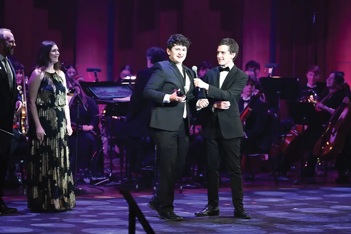 Colt Armstrong wins the Cappie for Outstanding Lead Actor in a Musical for his portrayal of Gomez Addams in The
Addams Family.