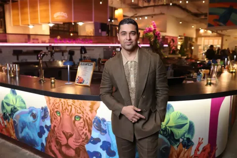 Wilmer Valderrama at his new Elegancia restaurant in DC