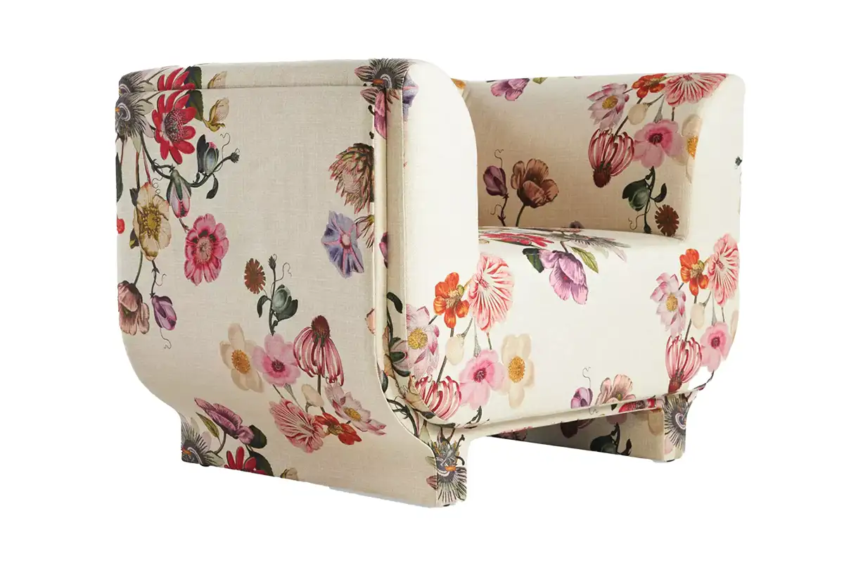 Floral armchair