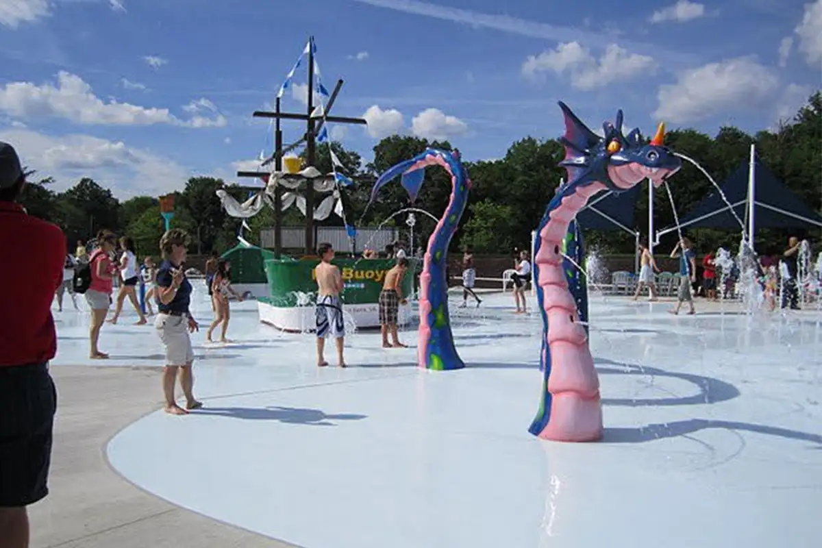Our Special Harbor splash park in Franconia