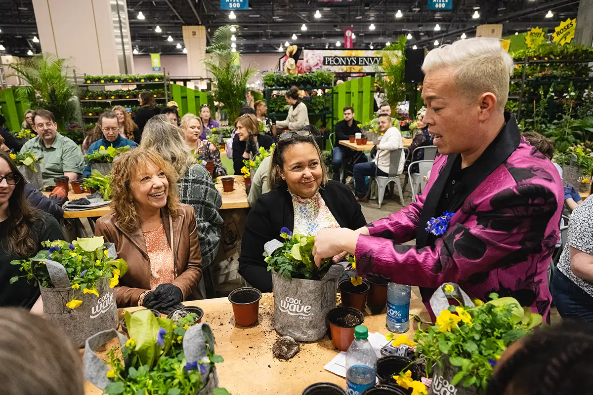 Potting parties at Philadelphia Flower Show