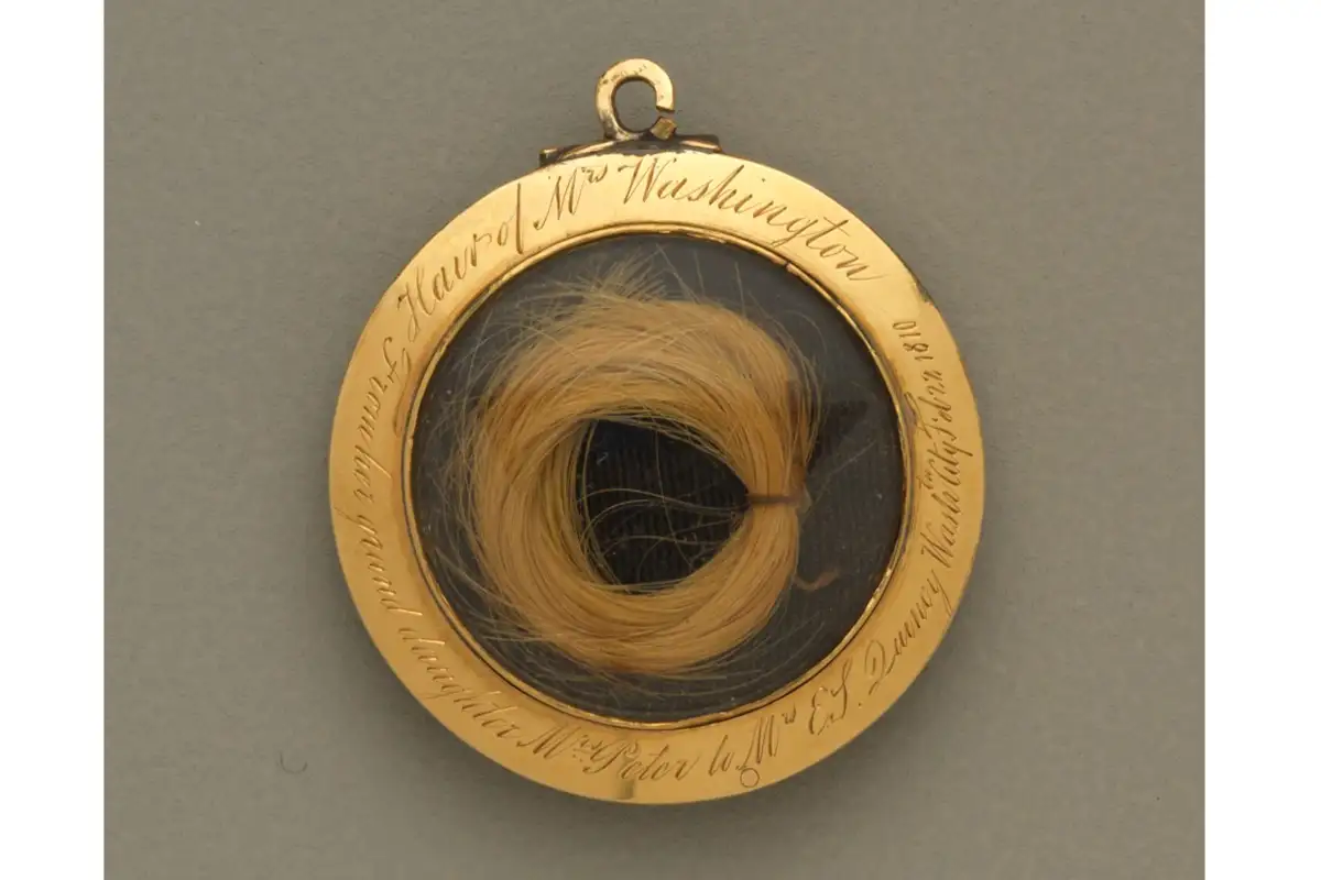 locket of hair as part of "Founding Fortunes” exhibit at Tudor Place