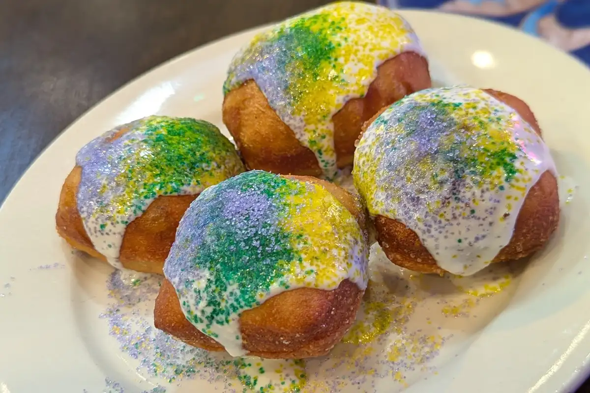 king cake beignets at Voodoo Brothers
