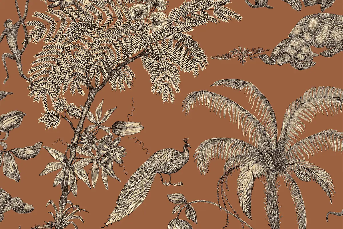 Botanical wallpaper print