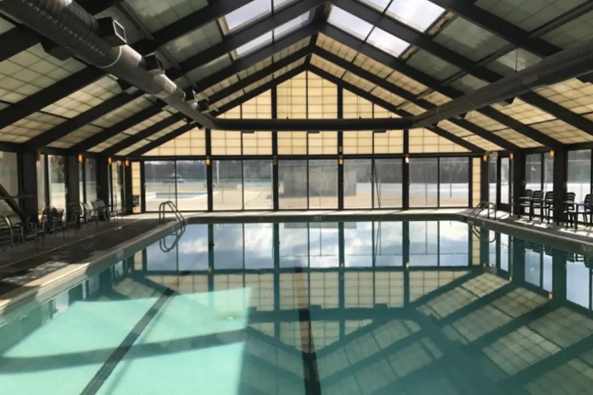 an empty indoor pool at Wilderness Presidential Resort