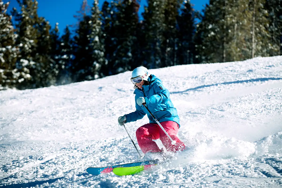 Woman skiing