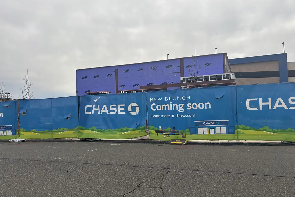 New Chase Bank at One Loudoun construction site