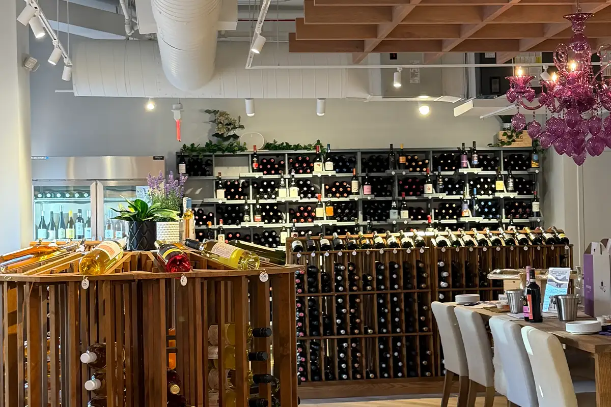 interior of DCanter wine bar in Alexandria