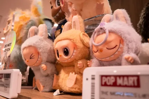Labubus at Pop Mart store