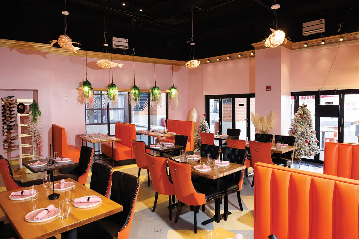 Dining room at Pink Saffron