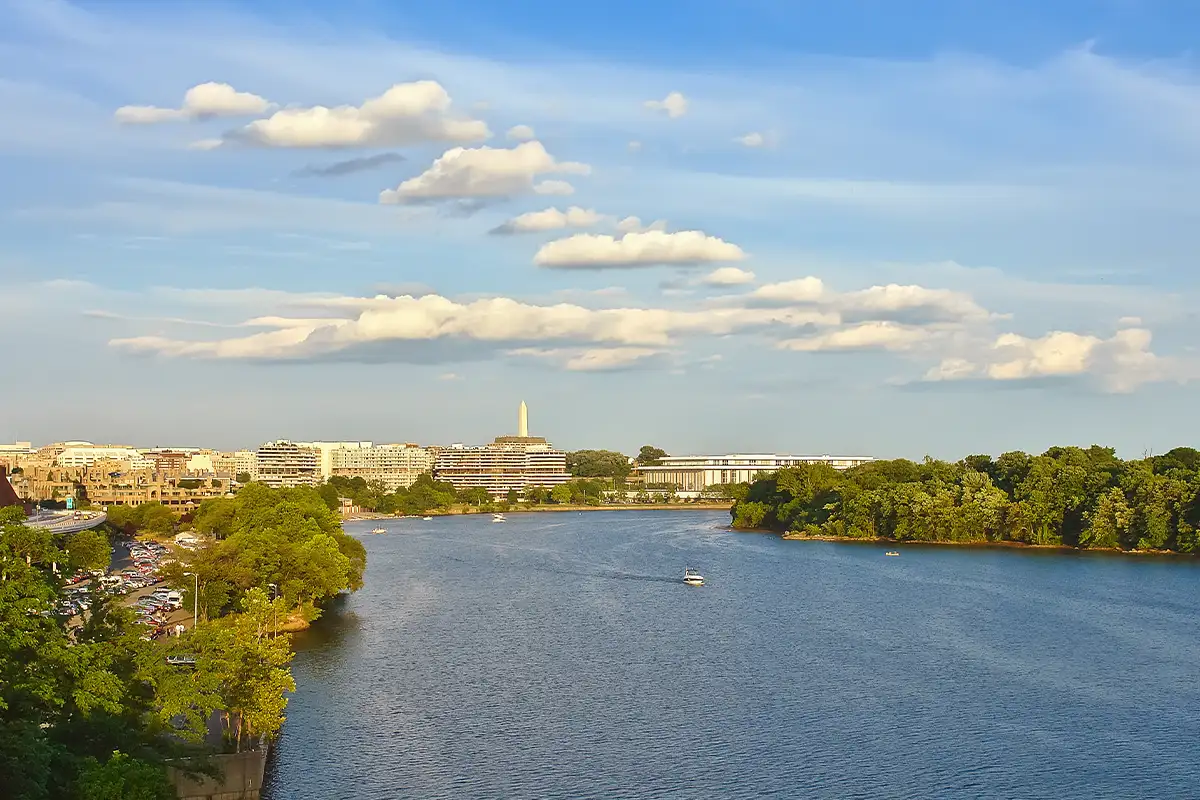 Potomac River with DC in the background