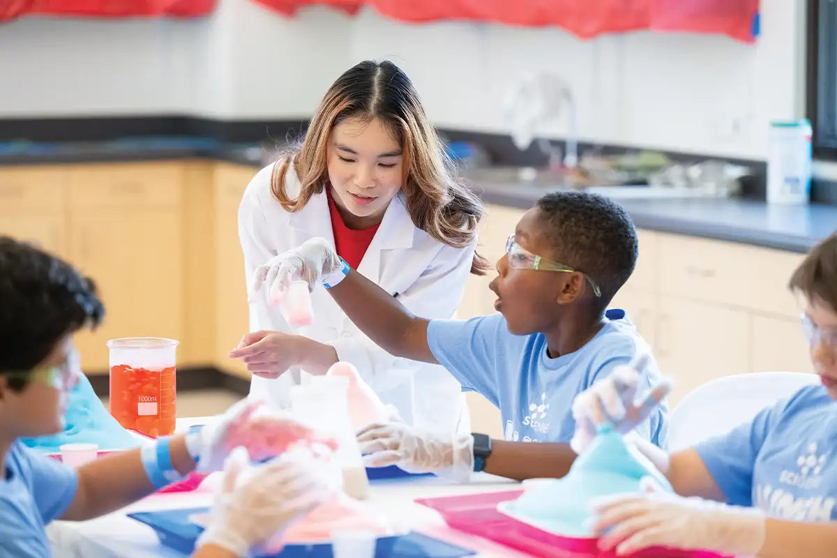 Kids at science camp