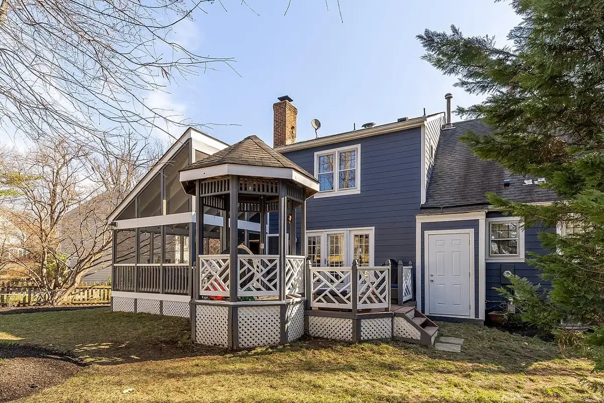 Back deck and yard