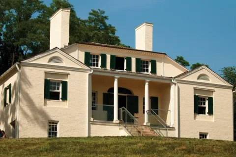 A building in Historic Huntley in Alexandria, which is now part of the Underground Railroad