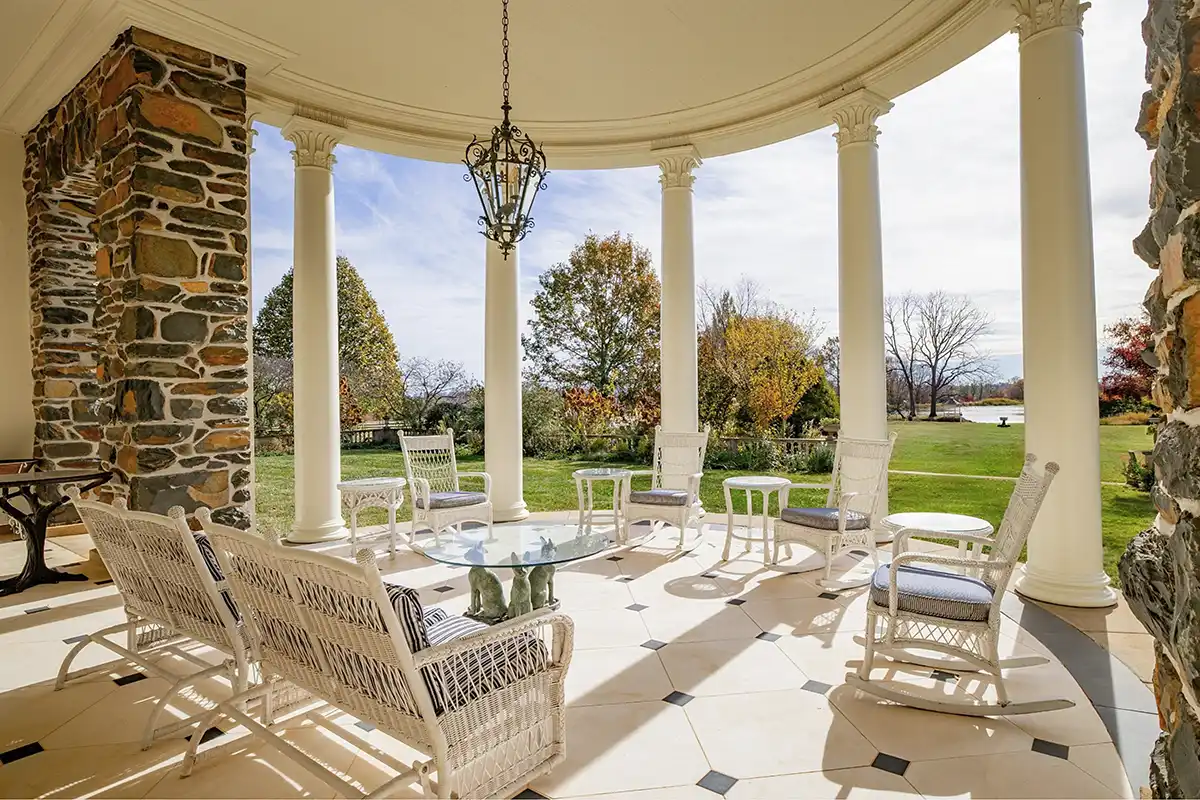 back patio overlooking the property