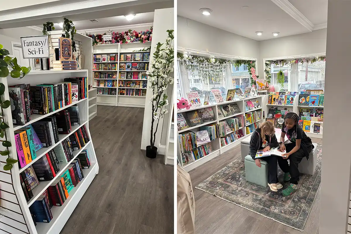 interior of cozy calico books