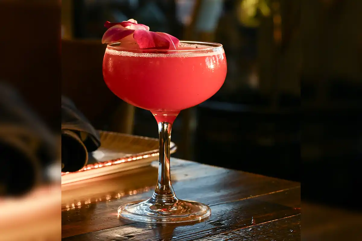 pink petal spritz cocktail
