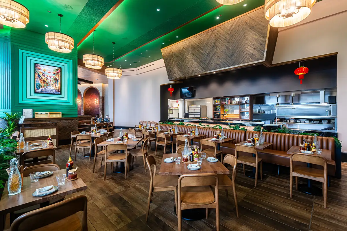 the interior dining area at Chao Ban