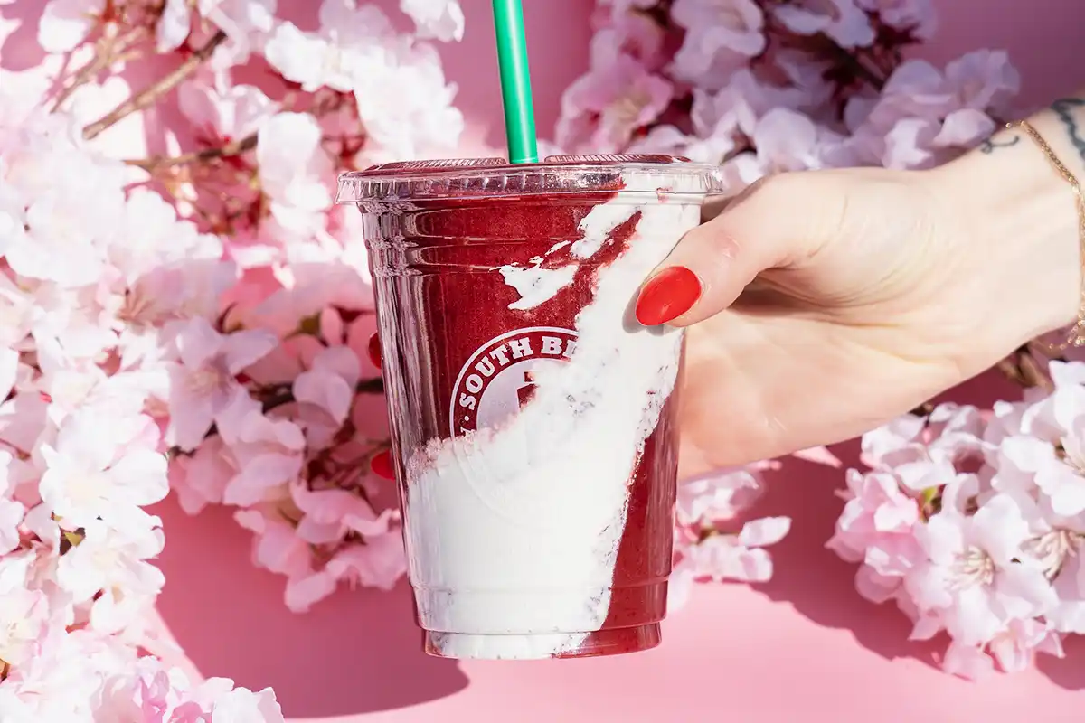 cherry blossom smoothie at south block