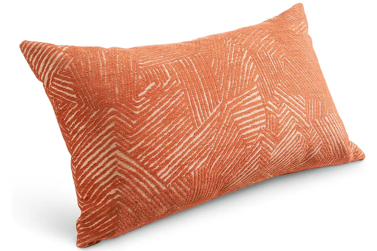 Orange patterned pillow