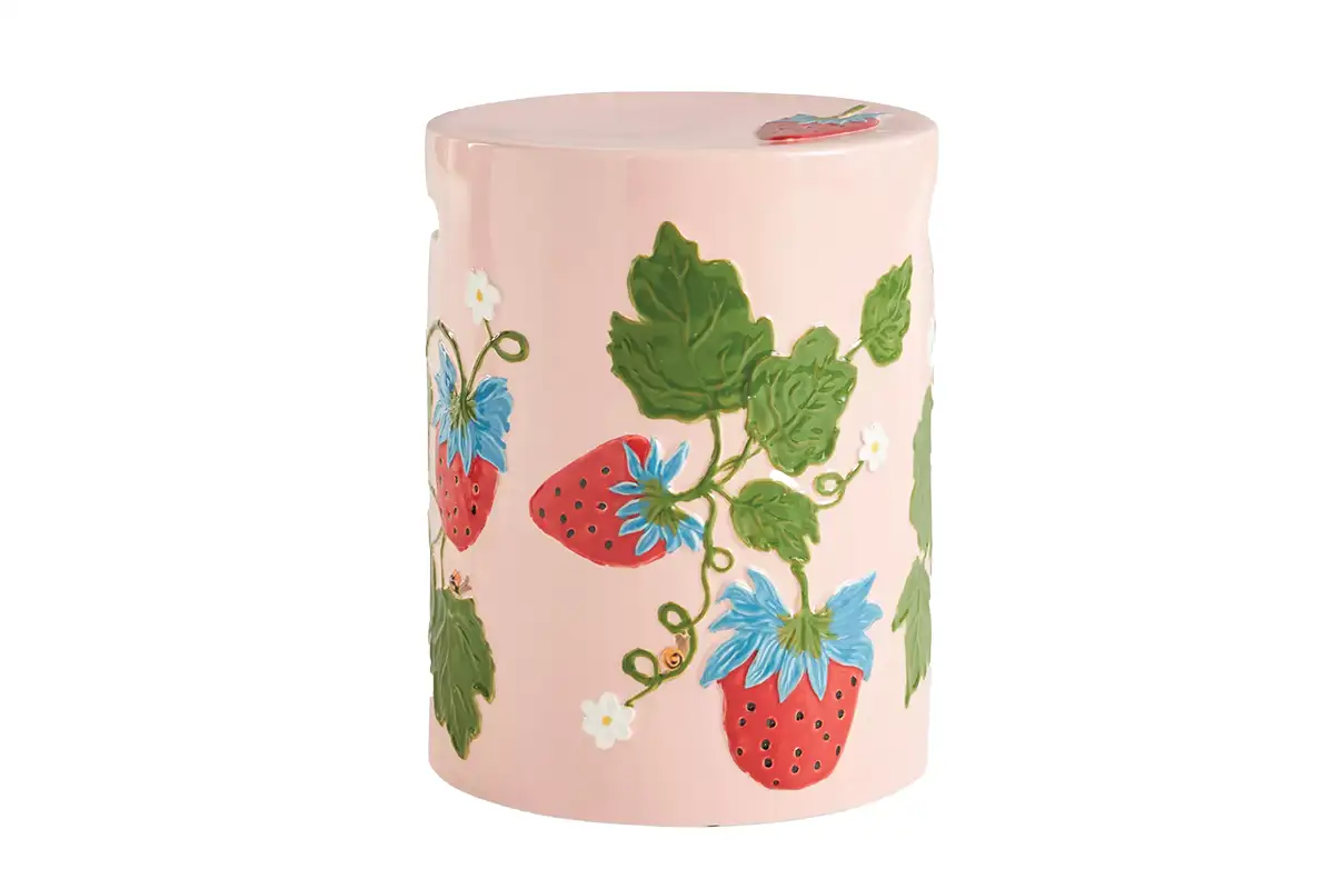 Side table with fruit decoration