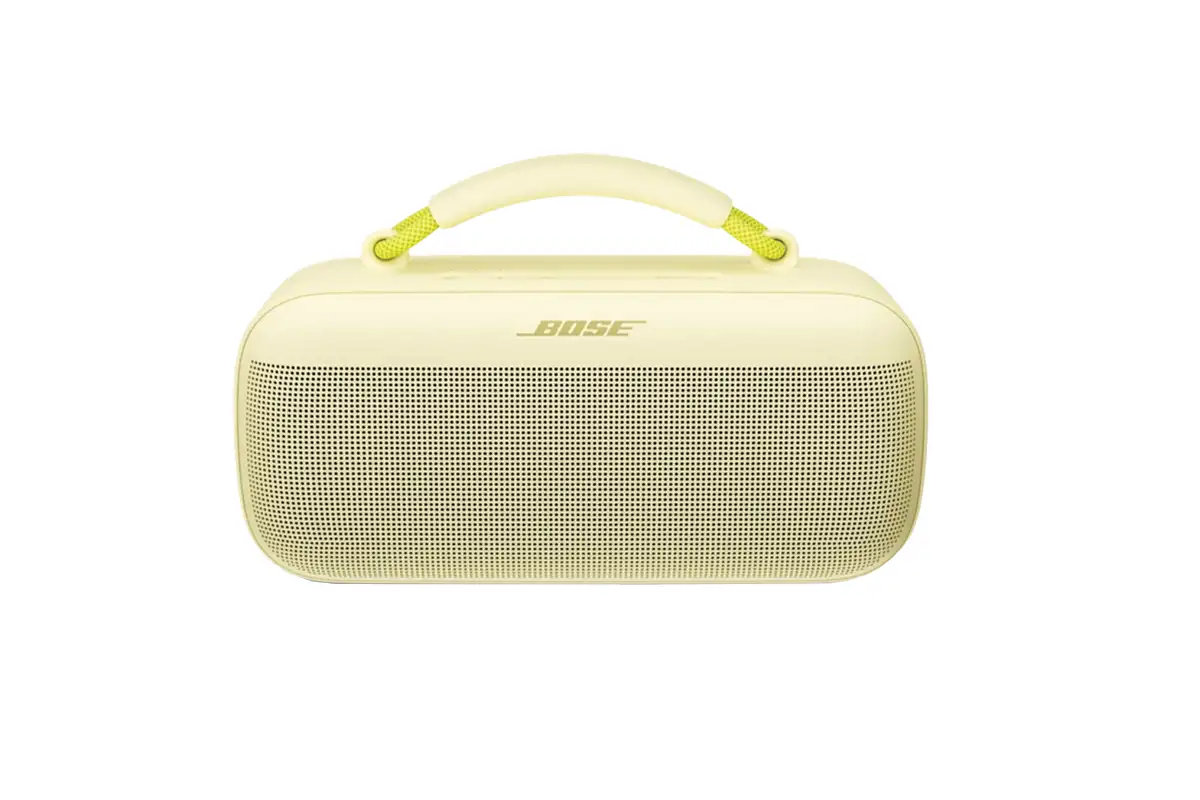 Yellow Bose speaker