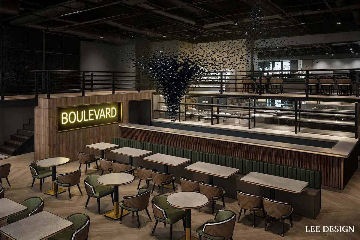 a rendering of the interior of Boulevard in Arlington