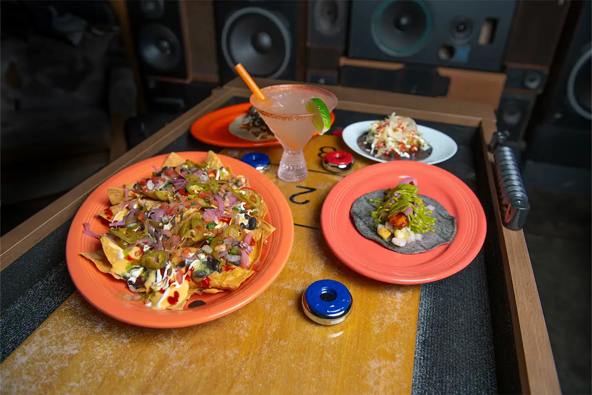 food on a table at Hi/Fi Tex-Mex BBQ
