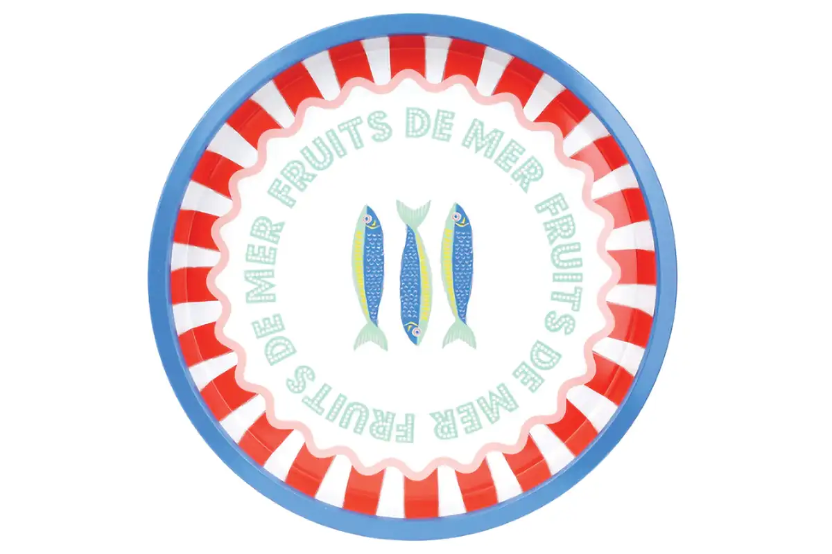 Tray with fish design