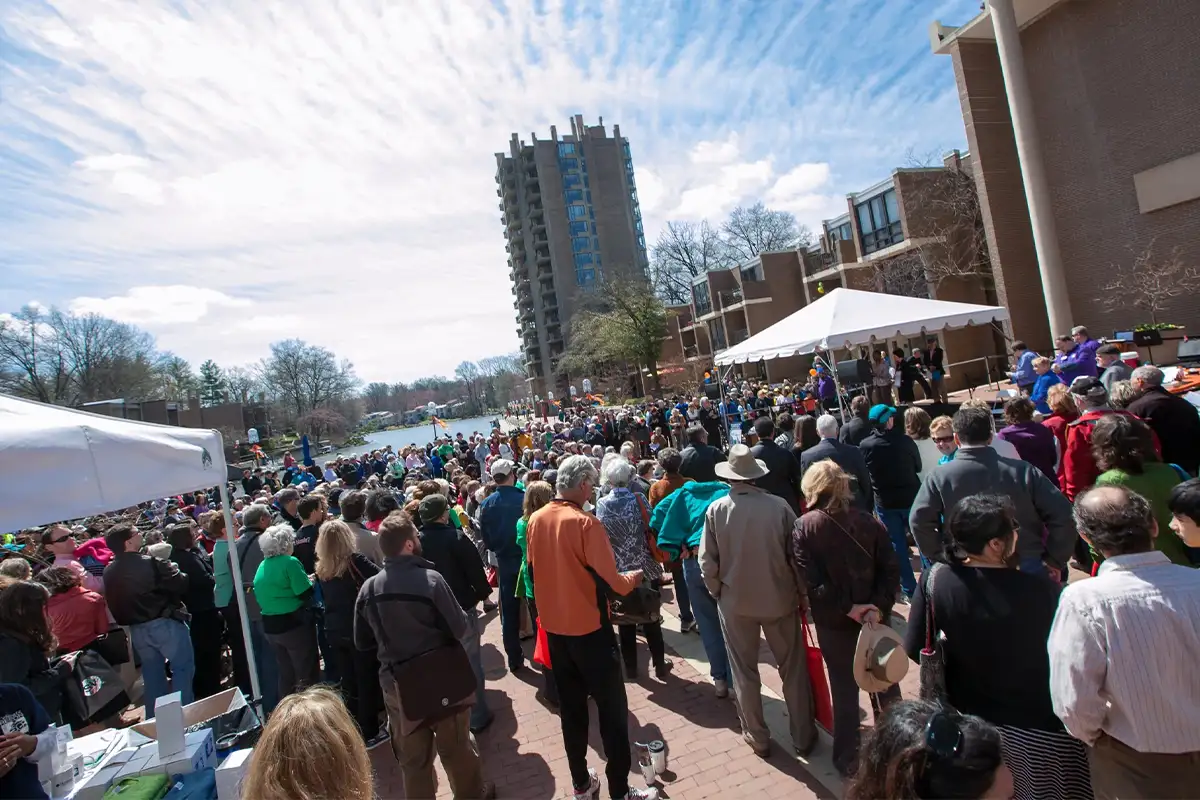 crowds of people at Celebrate Reston