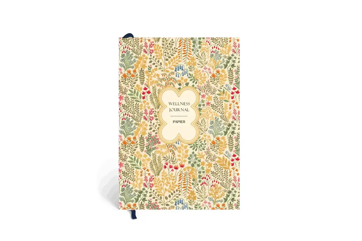 Wellness journal wiht floral cover