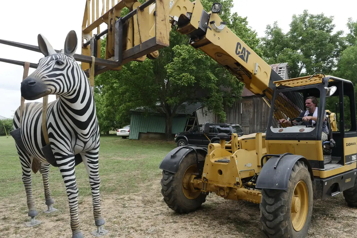 Zebra statue for Kalahari Resort