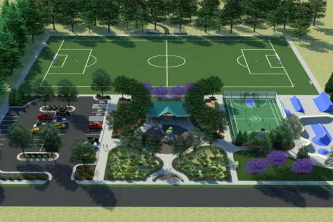 Rendering of Mount Vernon Woods Park