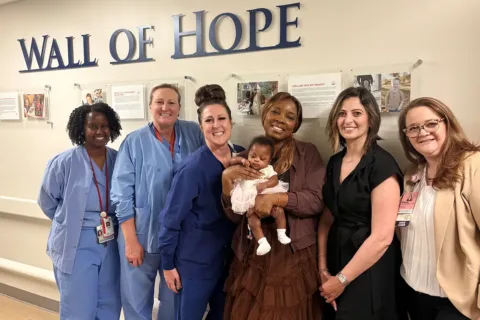 Mom Afua with baby Akosua at Reston Hospital