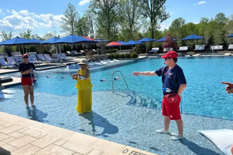 Salamander CEO Sheila Johnson during the Champions Pool ribbon cutting ceremony