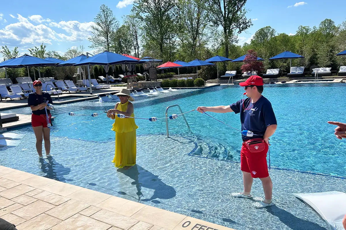 Salamander CEO Sheila Johnson during the Champions Pool ribbon cutting ceremony