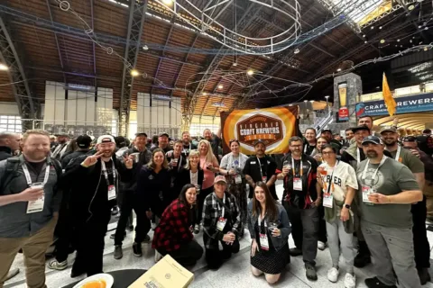 Members of the Virginia Craft Brewers Guild at the 2026 World Beer Cup.