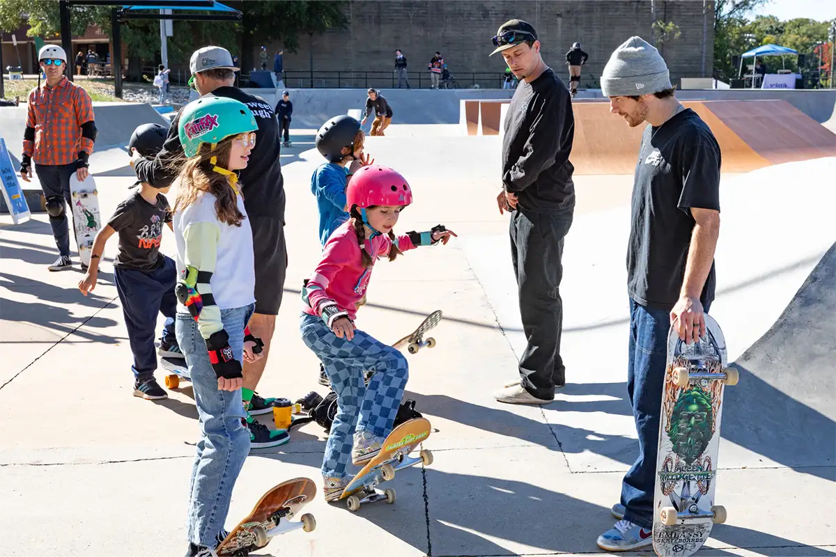 Kids skating at Wakefield Skate Park