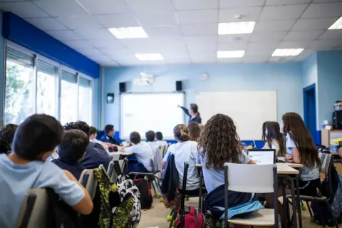classroom with students at desk