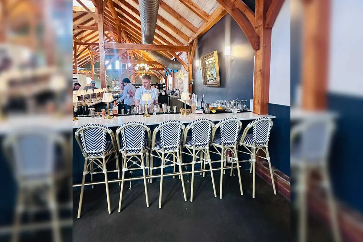 bar seating at staples grocery company