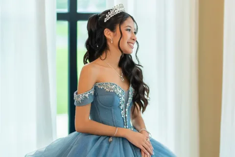 Taliana Ibanez posing for quinceañera