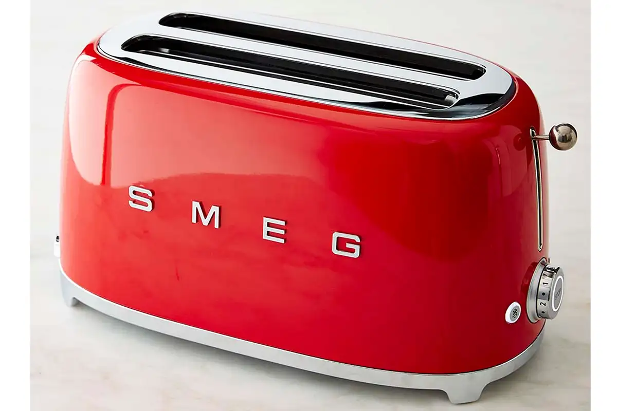 Red Smeg toaster