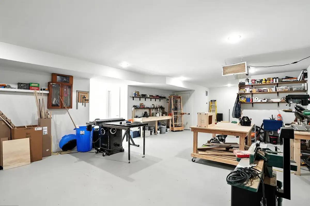 Basement workshop of 1200 Jossie Lane.