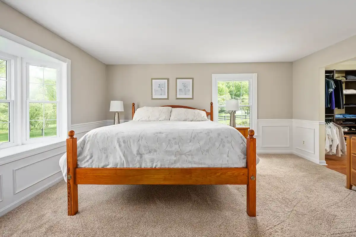 primary bedroom with bed